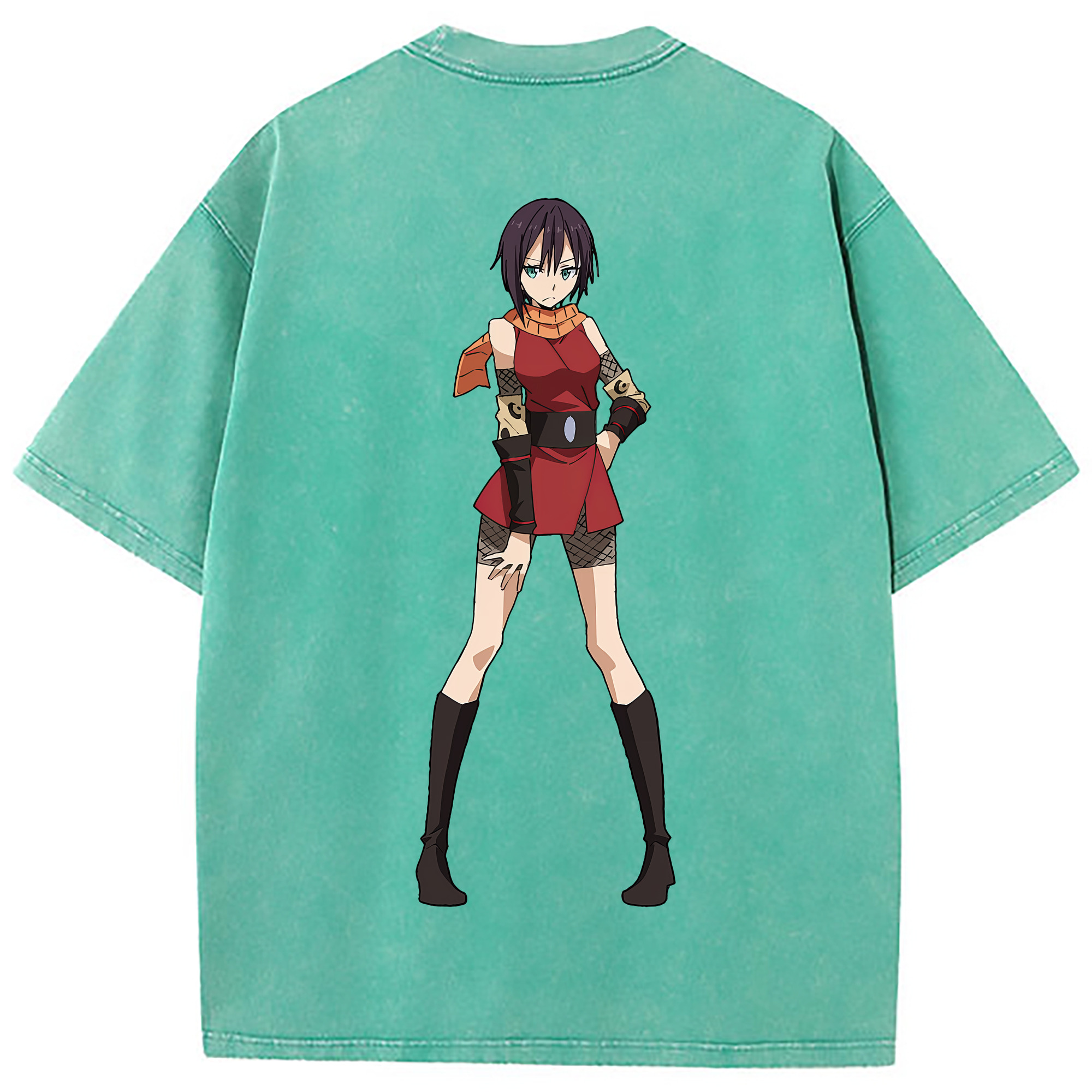 （画像用） 転スラ Regarding Reincarnated to Slime 綿100% ヴィンテージ風 半袖Tシャツ（背面プリント）
